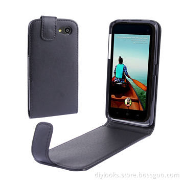 High-quality Pure Color Vertical Flip Leather Case for HTC